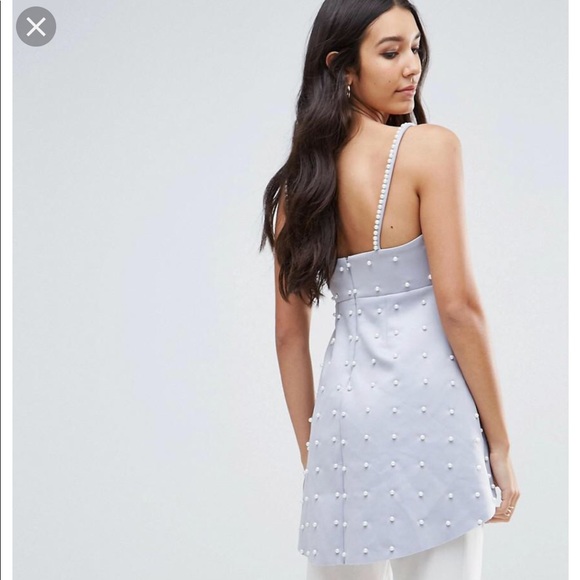 Asos tall pearl embellished cami top - Picture 3 of 11